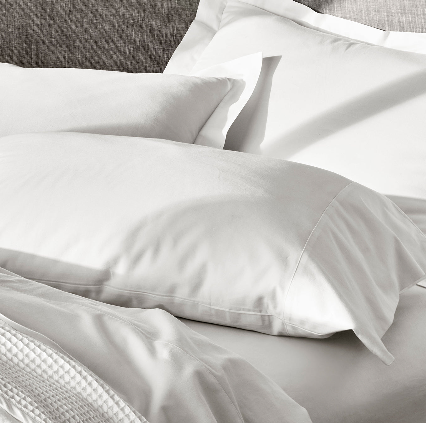 Close up detail of Pillowcase Set in White